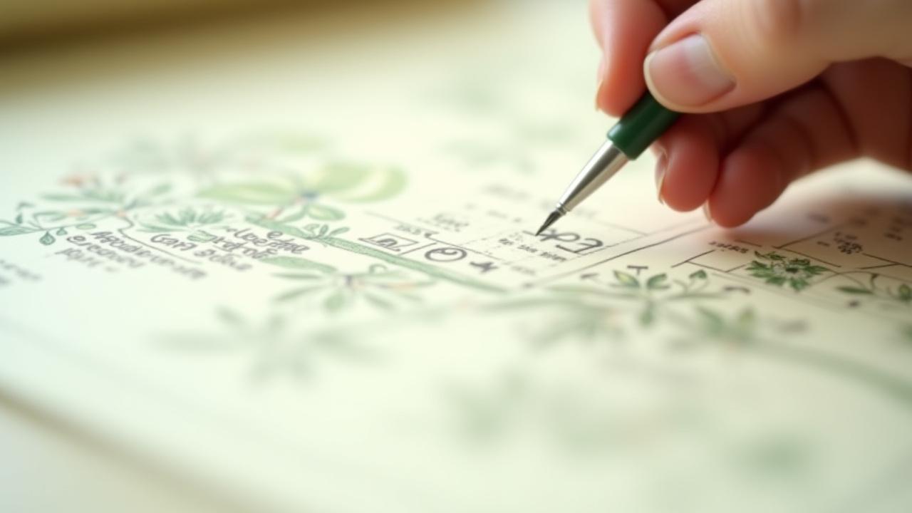 植栽リストと植栽配置図